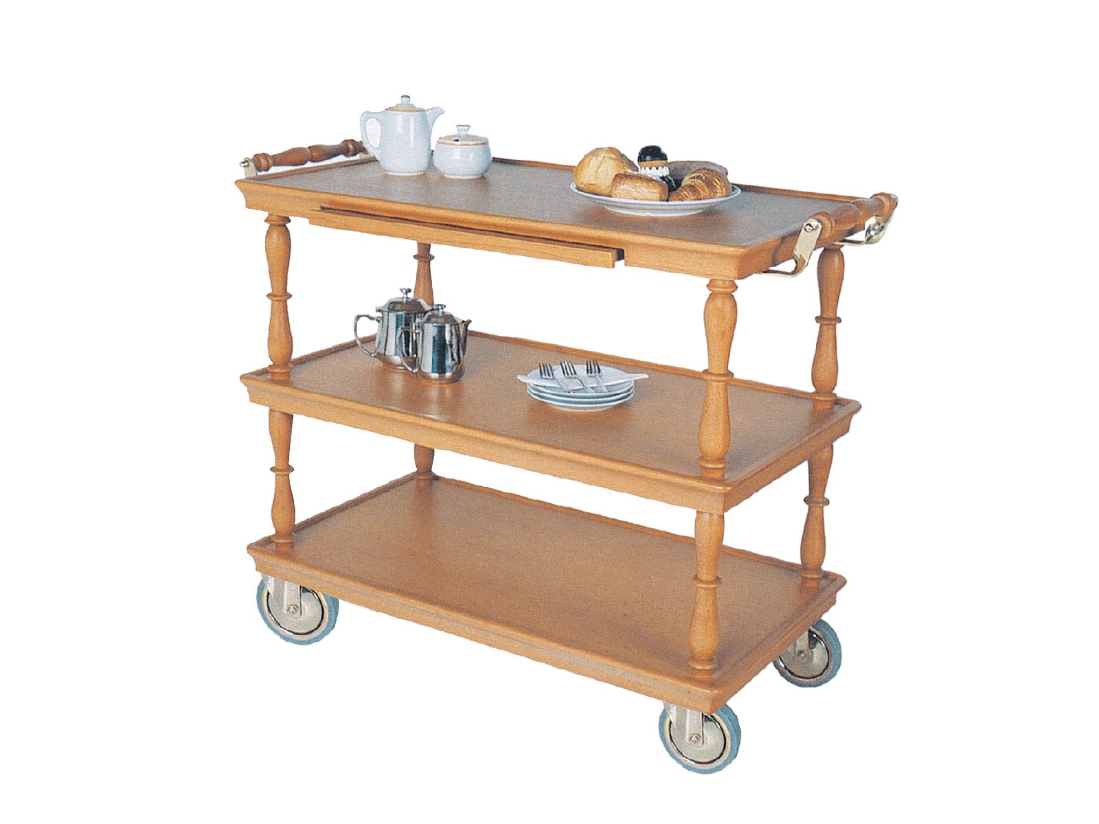 EM 125 Ahşap Servis Arabası