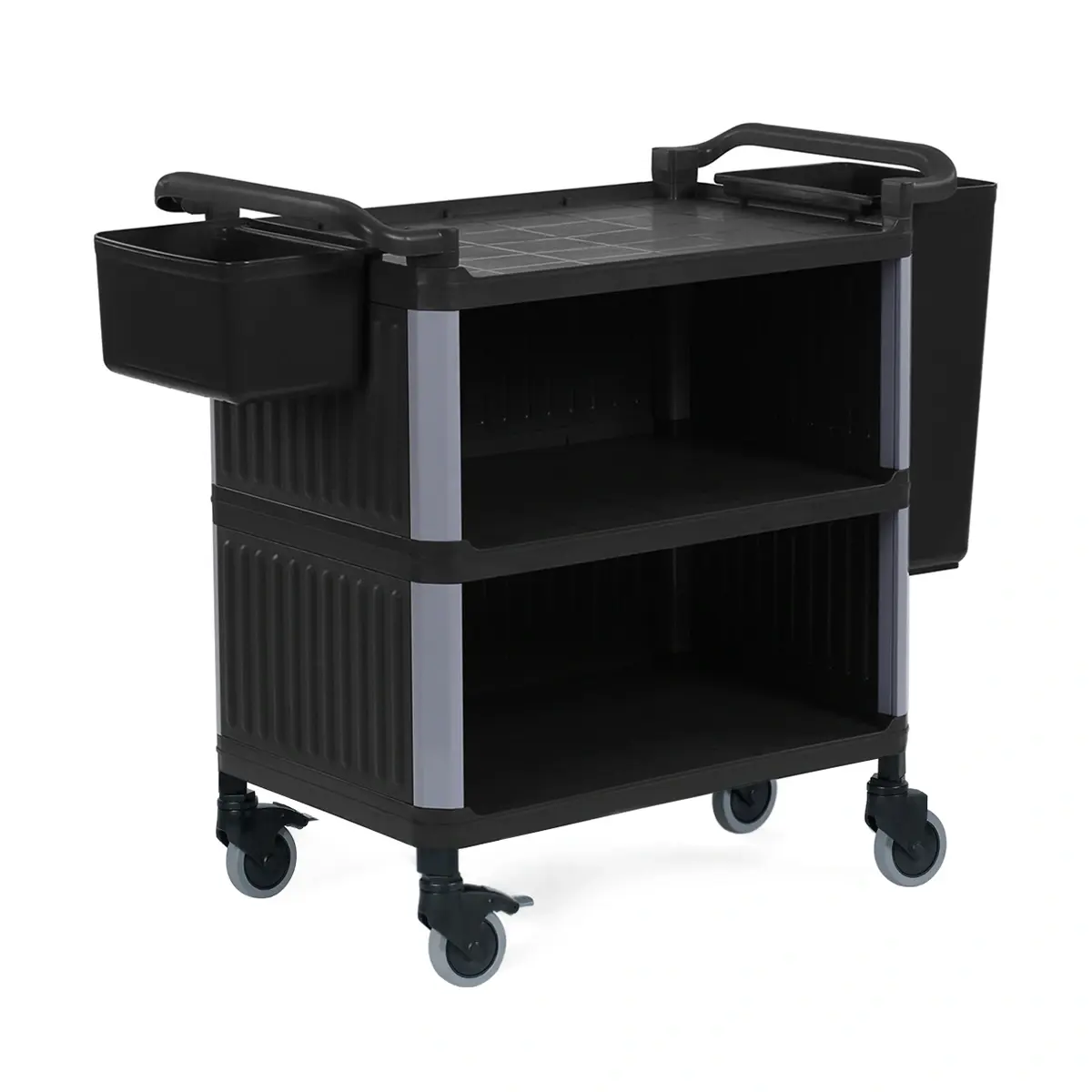 Plastik Servis Arabası 3 Katlı Kapalı