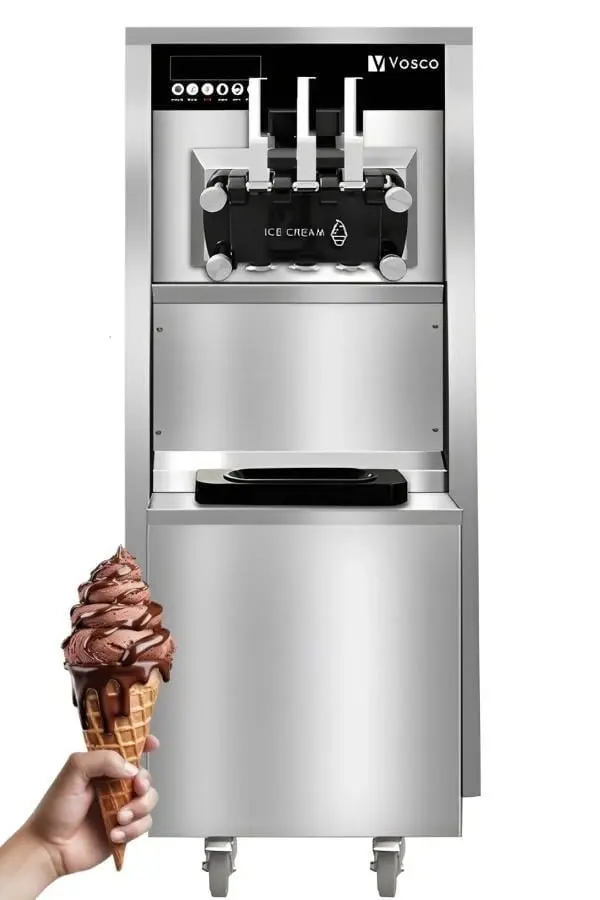 Vosco Pro Silver Soft Dondurma Makinesi (Üç Kollu)
