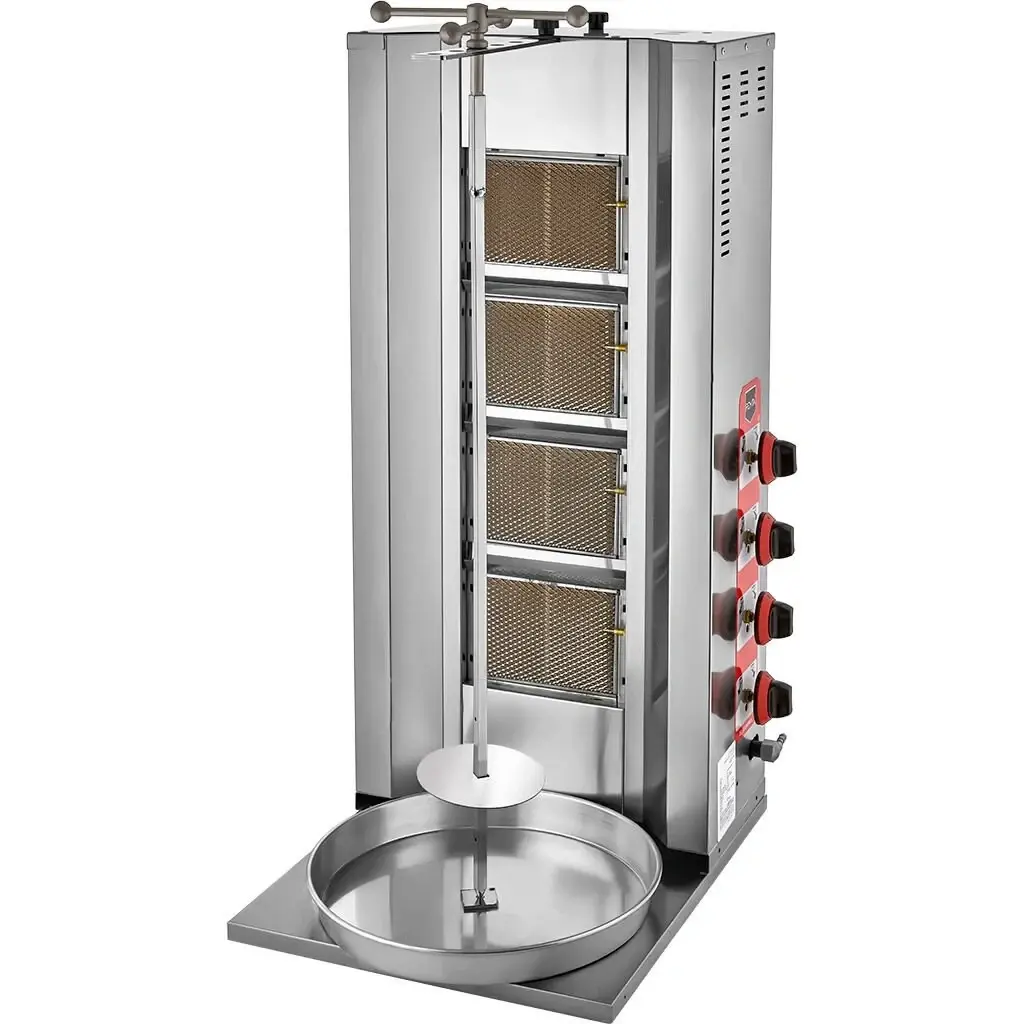 D08 4 Radyanlı Gazlı (CE) Döner Ocağı