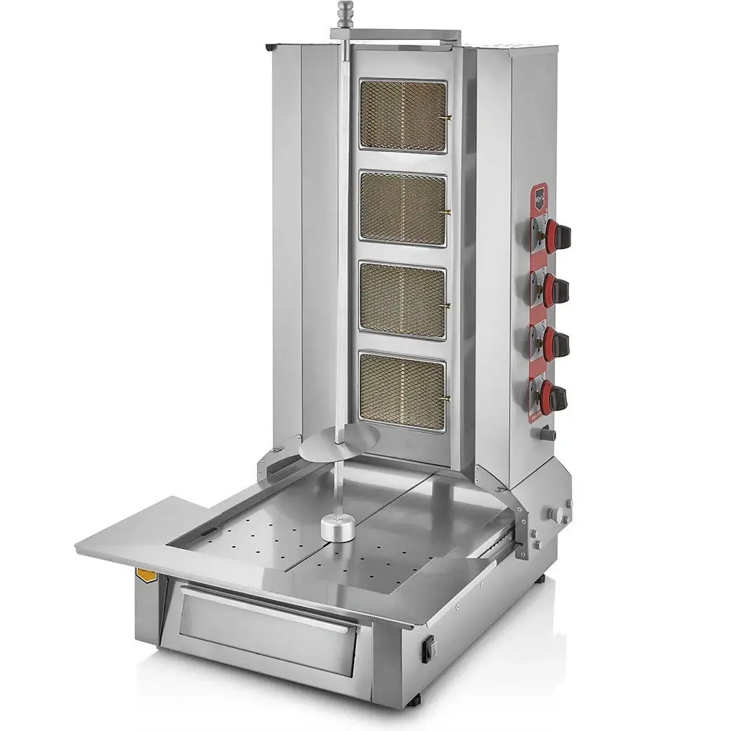 D08(A) 4 Radyanlı Alttan Motorlu Gazlı (CE) Döner Ocağı