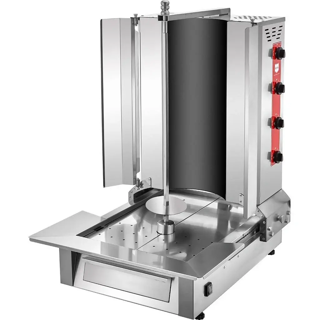 MA05 4 Radyanlı Alttan Motorlu Oval Camlı Elektrikli Döner Ocağı