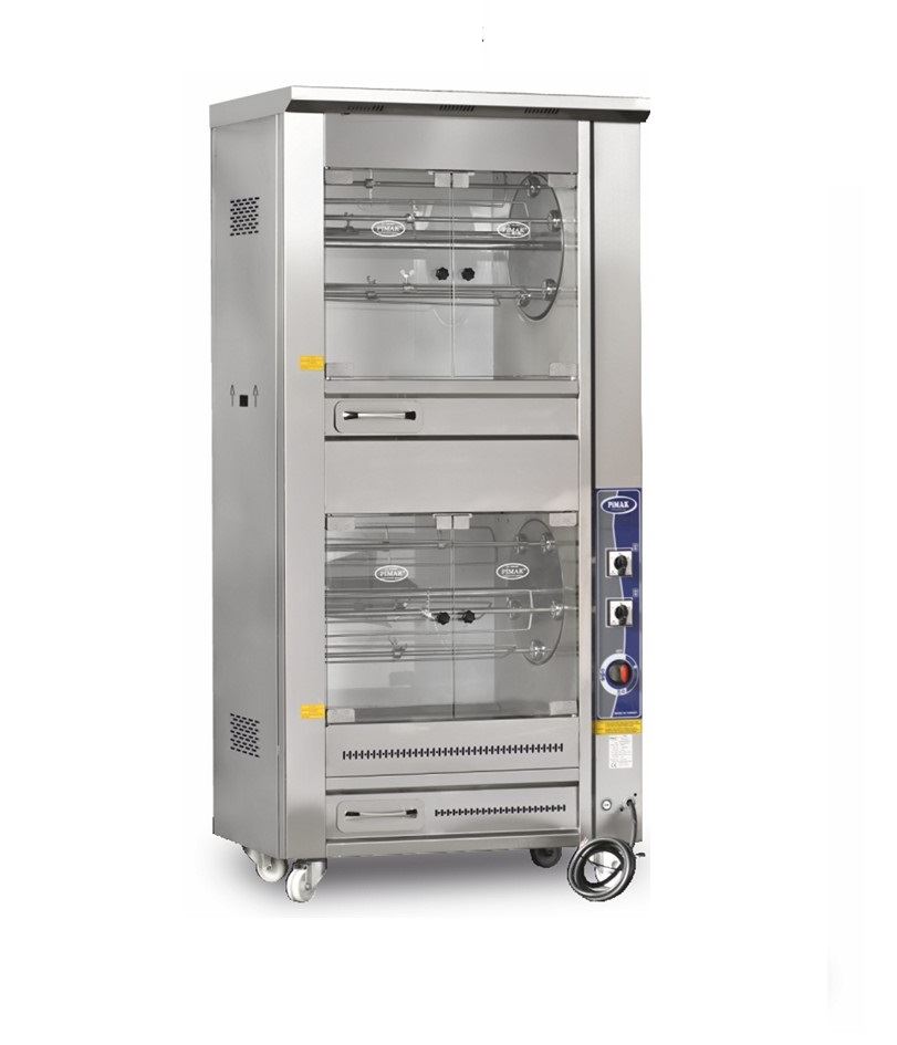 M008-E Elektrikli Çift Katlı Tamburlu Dinlendirmeli Piliç Makinesi