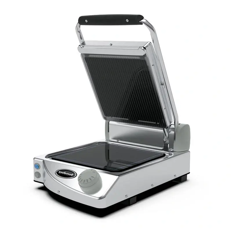 Spidocook SP 010 PR Nervürlü Yüzey Seramik Camlı Tost Makinesi
