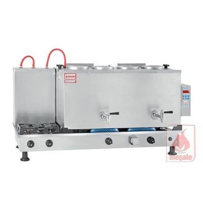 Meşale Inox Çay Kazanı, Dijital, Full Elektrikli, 4 Demlikli