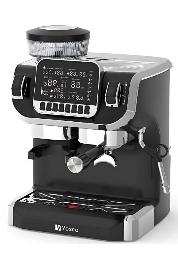 Vosco Tek Kazanlı Öğütücü ve Espresso 2 Lt (Siyah)