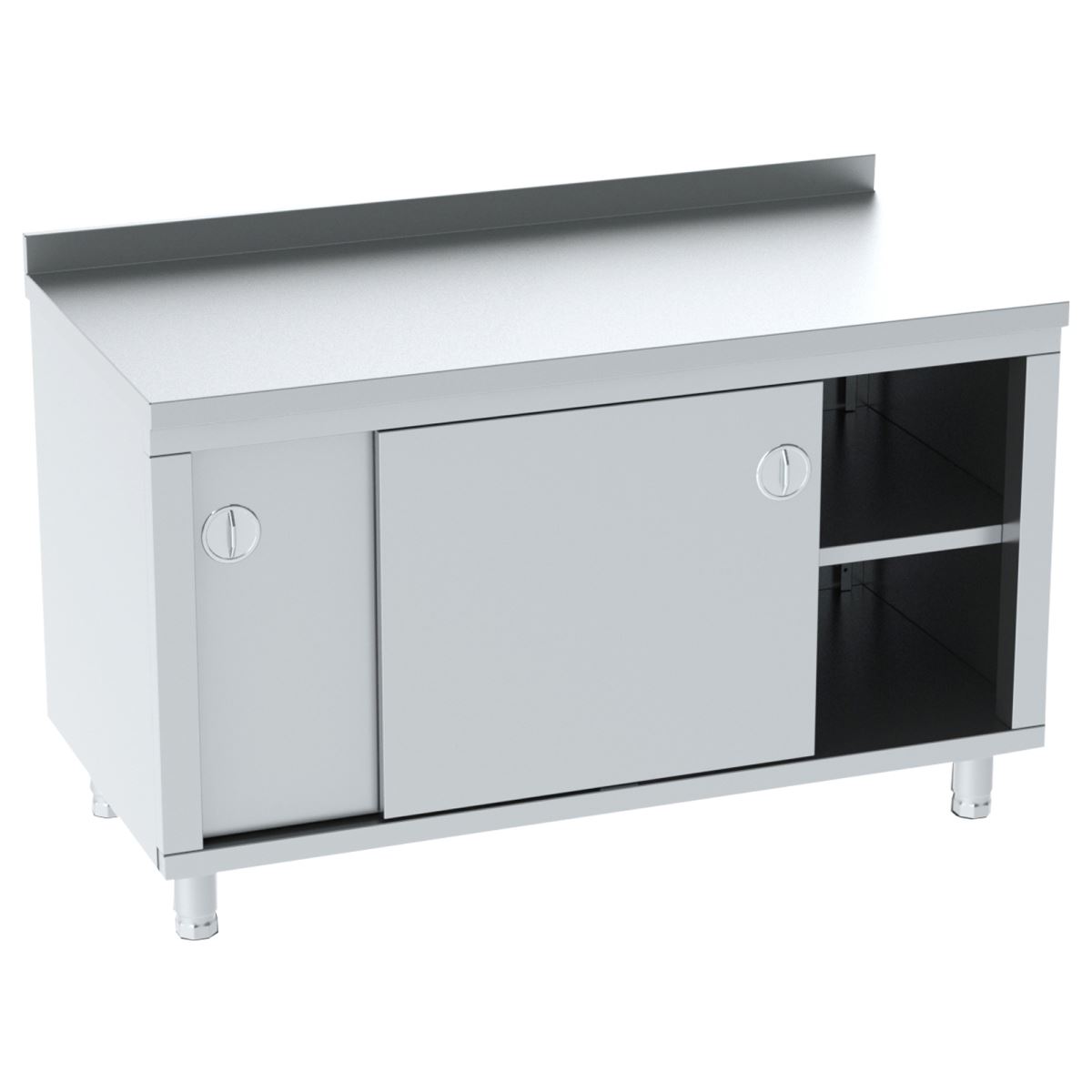 Çalısma Tezgahı Dolaplı Sürgü Kapılı Ara Rafl