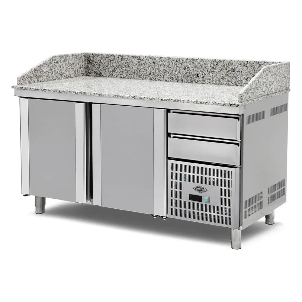 Granit Tablalı Pizza Hazırlık Buzdolapları (Fanlı Soğutma)